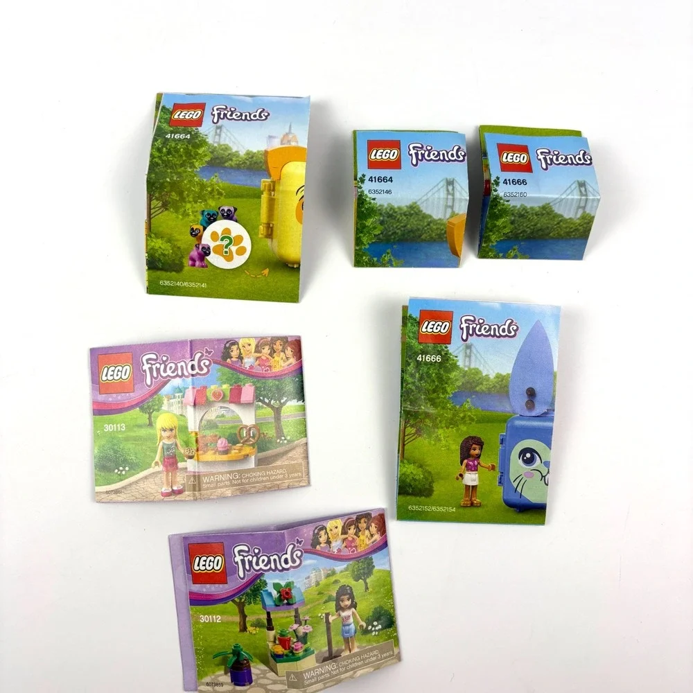 Lego Friends Lot of 6 Instruction Books Leaflets 30112 30113 41059 1 & 2 41664 +